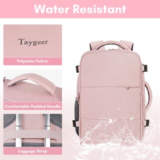 Foto 6 | Foto 6 | Mochila Taygeer Travel Para Mujer Con Puerto Usb Y Funda Para Zapatos, Color Rosa - Venta Internacional.