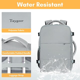 Foto 7 | Foto 7 | Mochila De Viaje Taygeer Carry On De 17,3 Pulgadas Con Puerto Usb, Color Gris - Venta Internacional.