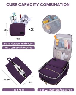 Foto 5 | Foto 5 | Mochila De Mano Lovevook De 40 Litros Para Mujer Con 3 Cubos De Embalaje - Venta Internacional.