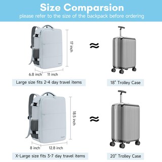 Foto 6 | Foto 6 | Mochila De Viaje Taygeer Carry On 40l Para Mujer Azul - Venta Internacional.