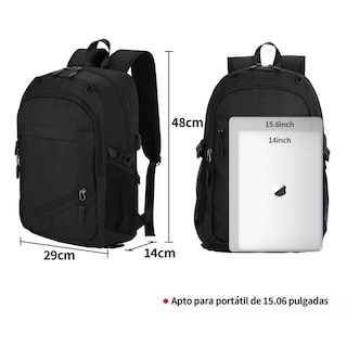 Foto 2 | Foto 2 | Mochila Deportiva Hombre Multifunción Baloncesto Para Laptop Carga Usb Eo Safe Imports Esi-15725 Negro