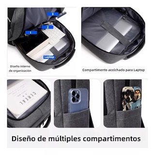 Foto 3 | Foto 3 | Mochila Deportiva Hombre Multifunción Baloncesto Para Laptop Carga Usb Eo Safe Imports Esi-15725 Negro