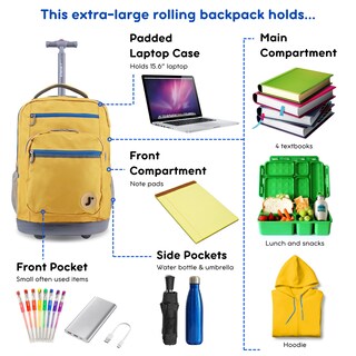 Foto 3 | Foto 3 | Mochila Enrollable J World New York Sundance Kumquat De 20 Pulgadas - Venta Internacional.
