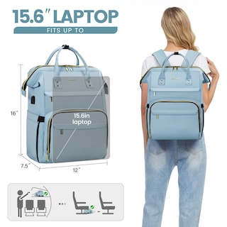 Foto 5 | Foto 5 | Mochila Para Portátil Lovevook Para Mujer, 15.6 Pulgadas, Impermeable, Azul Cielo - Venta Internacional.