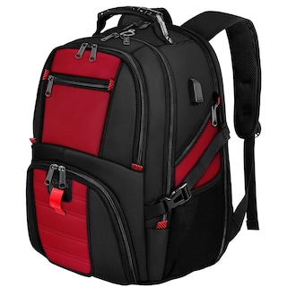 Foto 1 | Foto 1 | Mochila para Portátil Yorepek 18.4 con Puerto de Carga Usb Rojo - Venta Internacional