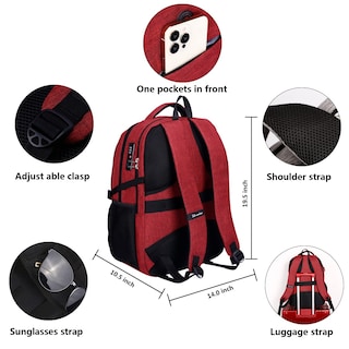 Foto 4 | Foto 4 | Mochila para Portátil Shrradoo Antirrobo 16.3 Pulgadas - Venta Internacional