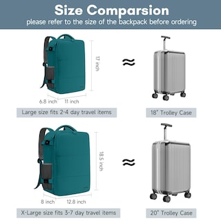 Foto 6 | Foto 6 | Mochila De Viaje Taygeer Carry On 35 L Con Puerto Usb Peacock Blue - Venta Internacional.
