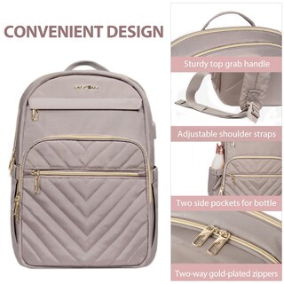 Foto 6 | Foto 6 | Mochila para Portátil Vankean 15.6'' Impermeable Rosa - Venta Internacional