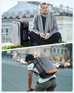 Foto 7 | Foto 7 | Mochila De Viaje Bagsmart Compression 40 L Con Cubos De Embalaje Gris - Venta Internacional.