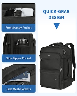 Foto 4 | Foto 4 | Mochila Wandf Travel De 32 Litros Para Spirit Airlines Con Bolsillo Húmedo - Venta Internacional.