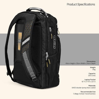 Foto 6 | Foto 6 | Mochila Callaway Axle 17 Para Portátil Negra 19,25x13x9,25 Cm - Venta Internacional.