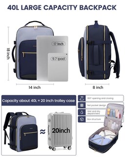 Foto 4 | Foto 4 | Mochila De Mano Lovevook De 40 Litros Para Mujeres Y Hombres Con 3 Cubos - Venta Internacional.