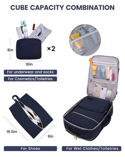 Foto 5 | Foto 5 | Mochila De Mano Lovevook De 40 Litros Para Mujeres Y Hombres Con 3 Cubos - Venta Internacional.