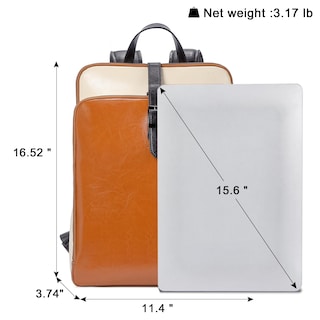 Foto 4 | Foto 4 | Mochila para Portátil Cluci Leather Multicolor 15.6 Pulgadas para Mujer - Venta Internacional