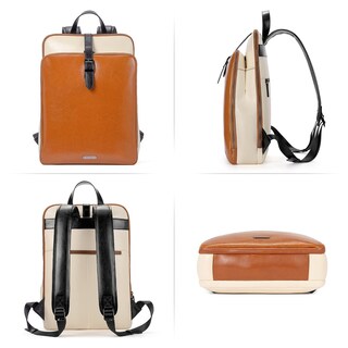 Foto 6 | Foto 6 | Mochila para Portátil Cluci Leather Multicolor 15.6 Pulgadas para Mujer - Venta Internacional