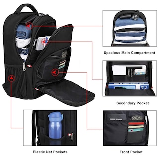 Foto 4 | Foto 4 | Mochila Para Portátil Della Gao, Viajes De Negocios, Carga Usb De 15 Pulgadas - Venta Internacional.