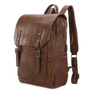 Foto 1 | Foto 1 | Mochila Para Portátil Montana West × Wrangler Brown De Cuero Vegano - Venta Internacional.