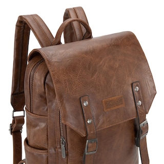 Foto 6 | Foto 6 | Mochila Para Portátil Montana West × Wrangler Brown De Cuero Vegano - Venta Internacional.