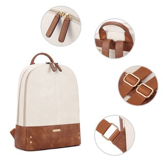 Foto 4 | Foto 4 | Mochila de Piel CLUCI para Portátil de 15,6\" Beige