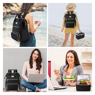 Foto 6 | Foto 6 | Mochila Etronik para Mujer Portátil De 17.3 Pulgadas Con Puerto Usb Negro - Venta Internacional
