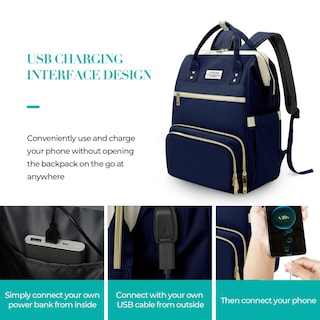 Foto 5 | Foto 5 | Mochila Etronik Azul para Mujer con Espacio para Portátil de 15,6 Pulgadas - Venta Internacional
