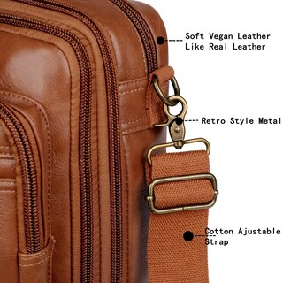 Foto 6 | Foto 6 | Mochila Maletín Para Portátil Híbrido De 15,6 Pulgadas, Piel Vegana, Color Marrón - Venta Internacional.