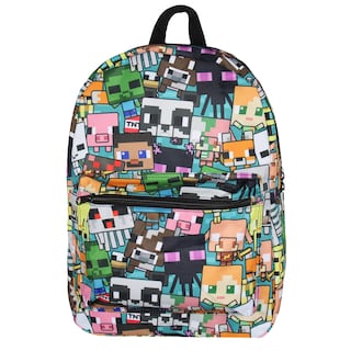 Foto 2 | Foto 2 | Videojuego Chibi De Varios Personajes De Minecraft Backpack Bioworld - Venta Internacional.