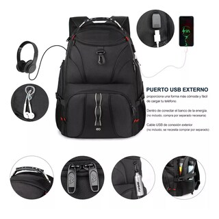 Foto 3 | Foto 3 | Mochila Para Laptop Eo Safe Imports Esi-11514-1 Negro
