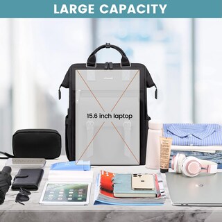 Foto 4 | Foto 4 | Mochila Para Portátil Lovevook Para Mujer, 15.6 Pulgadas, Color Negro Universitario - Venta Internacional.