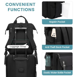 Foto 5 | Foto 5 | Mochila Para Portátil Lovevook Para Mujer, 15.6 Pulgadas, Color Negro Universitario - Venta Internacional.