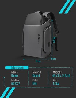 Foto 5 | Foto 5 | Mochila Bange Bg-7277 para Laptop de 15.6\