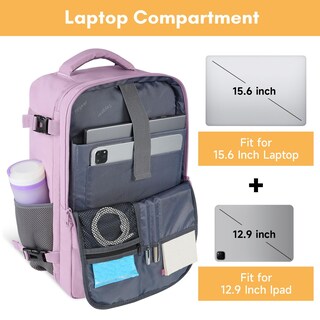 Foto 5 | Foto 5 | Mochila Taygeer Large Orchid Purple Para Mujer Con Portátil De 15.6 Pulgadas - Venta Internacional.
