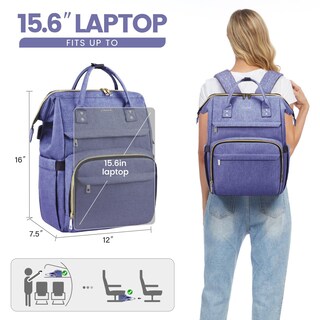 Foto 5 | Foto 5 | Mochila Para Portátil Lovevook Para Mujer, 15.6 Pulgadas, Impermeable, Azul Violeta - Venta Internacional.