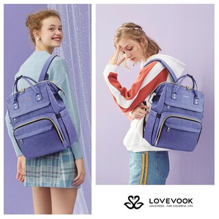 Foto 6 | Foto 6 | Mochila Para Portátil Lovevook Para Mujer, 15.6 Pulgadas, Impermeable, Azul Violeta - Venta Internacional.