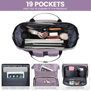 Foto 3 | Foto 3 | Mochila Para Portátil Lovevook Para Mujer De 17 Pulgadas A Prueba De Agua - Venta Internacional.