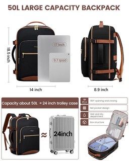 Foto 4 | Foto 4 | Mochila De Mano Lovevook De 50 Litros Para Mujeres Y Hombres Con Cubos De Embalaje - Venta Internacional.