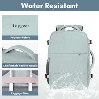 Foto 7 | Foto 7 | Mochila Taygeer Personal Item Gris En Polvo De 35 L Con Puerto Usb - Venta Internacional.