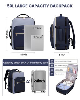 Foto 3 | Foto 3 | Mochila De Mano Lovevook De 50 Litros Para Mujeres Y Hombres Con 3 Cubos - Venta Internacional.