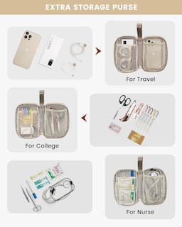 Foto 7 | Foto 7 | Mochila Para Portátil Lovevook Para Mujer De 15,6 Pulgadas Con Puerto Usb, Color Beige - Venta Internacional.
