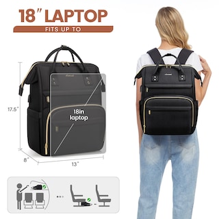 Foto 5 | Foto 5 | Mochila Para Portátil Lovevook Para Mujer, 45 Cm, Impermeable Con Puerto Usb - Venta Internacional.