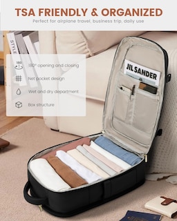 Foto 5 | Foto 5 | Mochila De Viaje Lovevook Carry On De 40 Litros Para Mujeres Y Hombres, Color Negro - Venta Internacional.