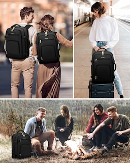 Foto 6 | Foto 6 | Mochila De Viaje Lovevook Carry On De 40 Litros Para Mujeres Y Hombres, Color Negro - Venta Internacional.