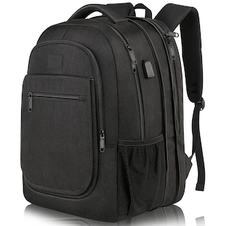 Foto 1 | Foto 1 | Mochila Matein Para Portátil Ampliable De Viaje, 15.6 Pulgadas, Usb, Negra - Venta Internacional.