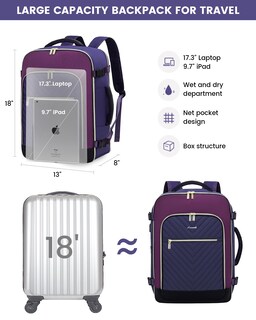 Foto 5 | Foto 5 | Mochila Lovevook Large Travel De 40 Litros Para Mujer Con Portátil De 17 Pulgadas - Venta Internacional.