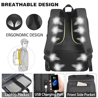 Foto 5 | Foto 5 | Mochila De Almuerzo Matein Con Aislamiento Térmico Usb De 15.6 Pulgadas - Venta Internacional.