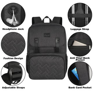 Foto 6 | Foto 6 | Mochila De Almuerzo Matein Con Aislamiento Térmico Usb De 15.6 Pulgadas - Venta Internacional.