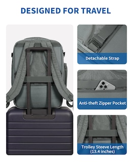 Foto 7 | Foto 7 | Mochila Wandf Expandible Para Portátil De 17 Pulgadas, 32 L, Color Gris - Venta Internacional.