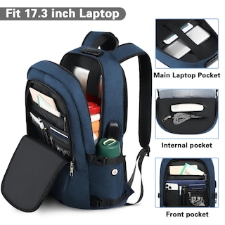 Foto 3 | Foto 3 | Mochila Para Portátil Ambor De 15,6-17,3 Pulgadas, Antirrobo, Resistente Al Agua - Venta Internacional.