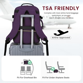 Foto 4 | Foto 4 | Mochila De Viaje Lovevook 40l Para Ordenador Portátil De 17 Pulgadas Para Mujer Y Hombre, Color Morado - Venta Internacional.