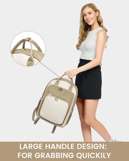 Foto 7 | Foto 7 | Mochila Para Portátil Lovevook 15.6 Pulgadas Impermeable Para Mujer, Color Caqui - Venta Internacional.